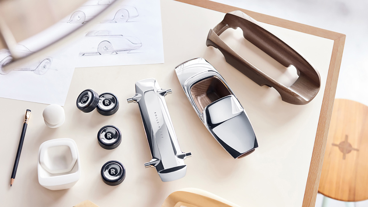 Miniatuur bestuurdersbeeldje voor Rolls-Royce Cameo Miniatuur bestuurdersbeeldje voor Rolls-Royce Cameo