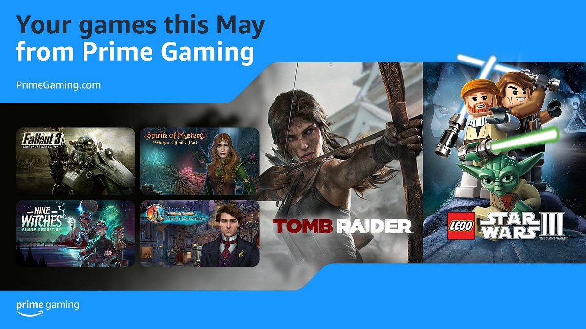 Volledige edities van Tomb Raider (2013) en Fallout 3 voeren de selectie gratis games aan voor abonnees van Amazon Prime Gaming in mei. Volledige edities van Tomb Raider (2013) en Fallout 3 voeren de selectie gratis games aan voor abonnees van Amazon Prime Gaming in mei.