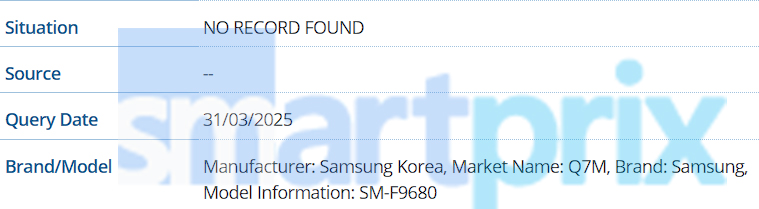 Samsung Q7M SM-F9680 Dual opvouwbare smartphone Samsung Q7M SM-F9680 Dual opvouwbare smartphone