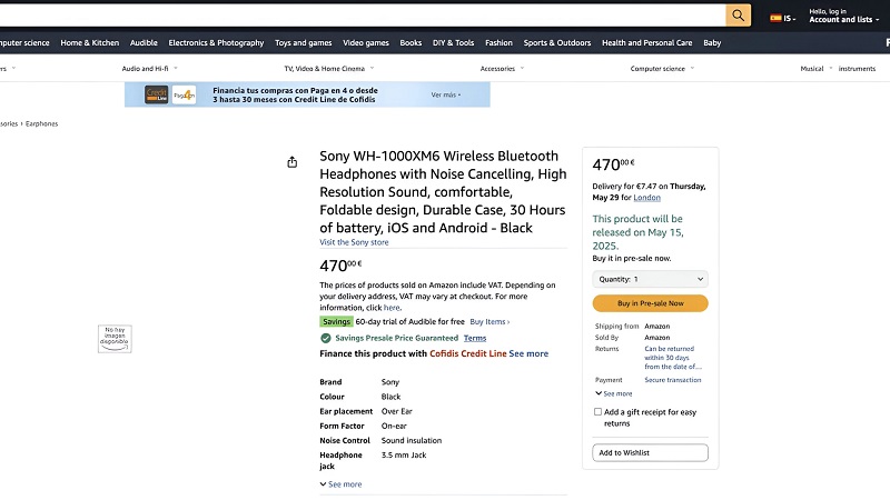 Screenshot van Amazon Screenshot van Amazon