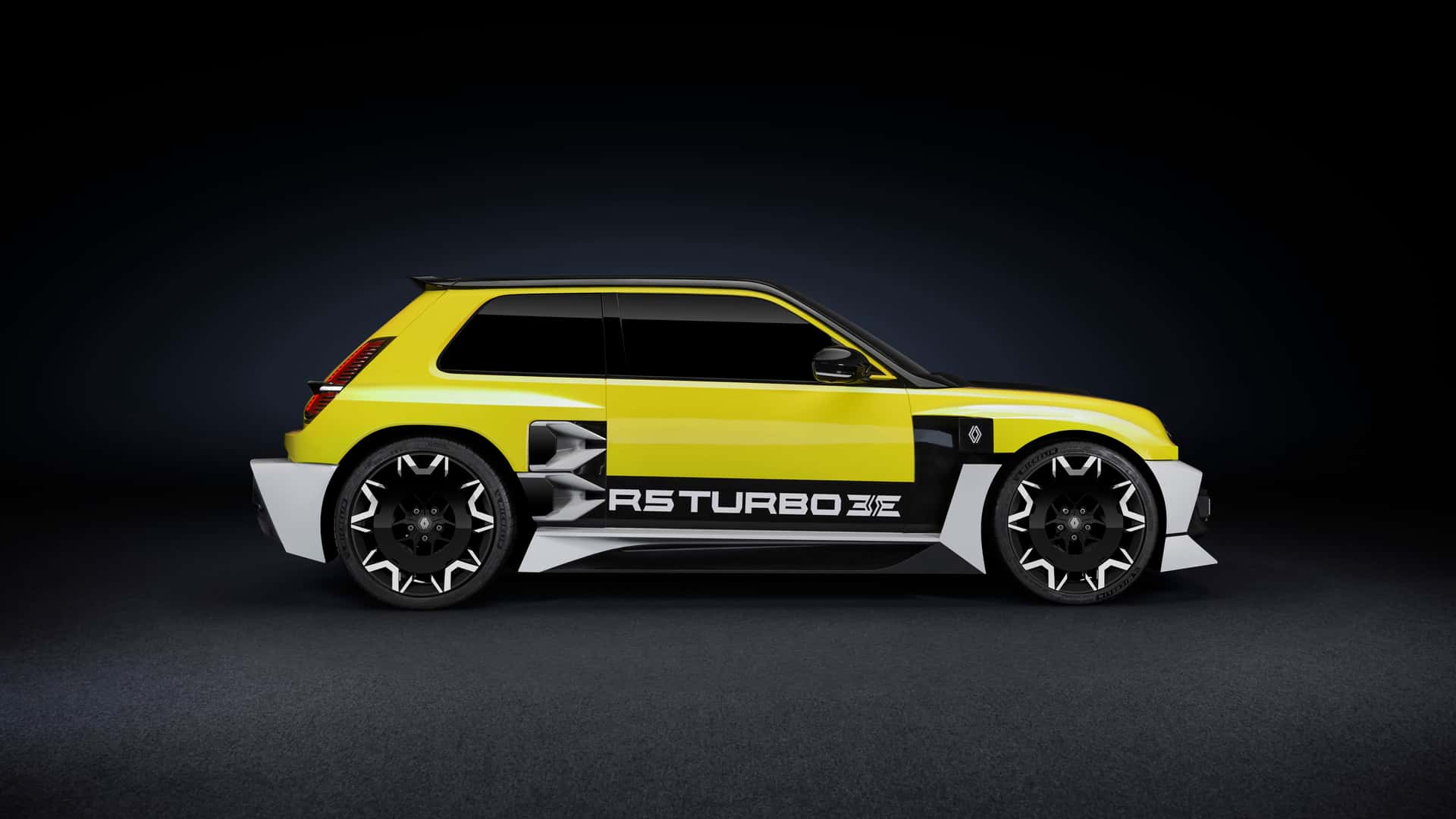 Renault 5 Turbo 3E zijaanzicht