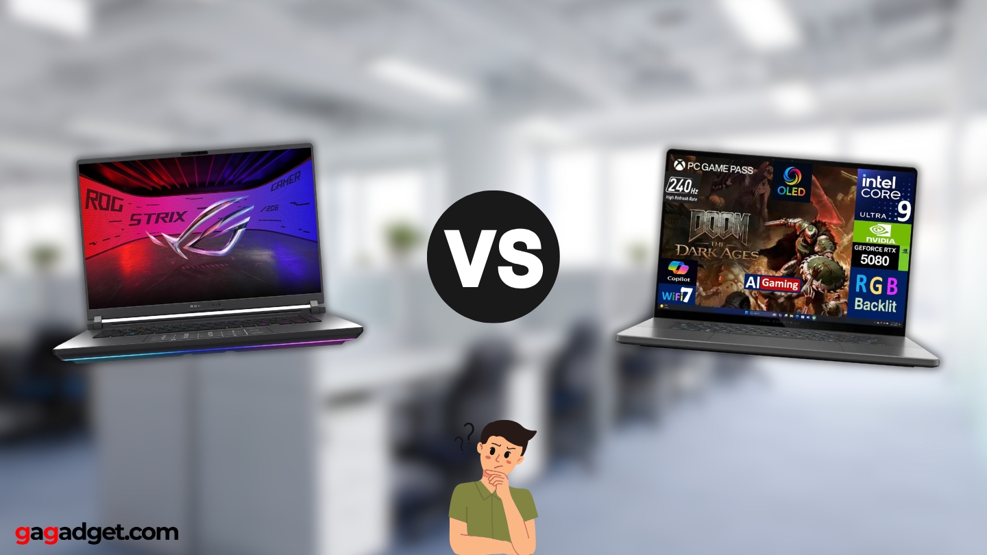 ROG Strix G16 versus ROG Zephyrus G16 ROG Strix G16 versus ROG Zephyrus G16