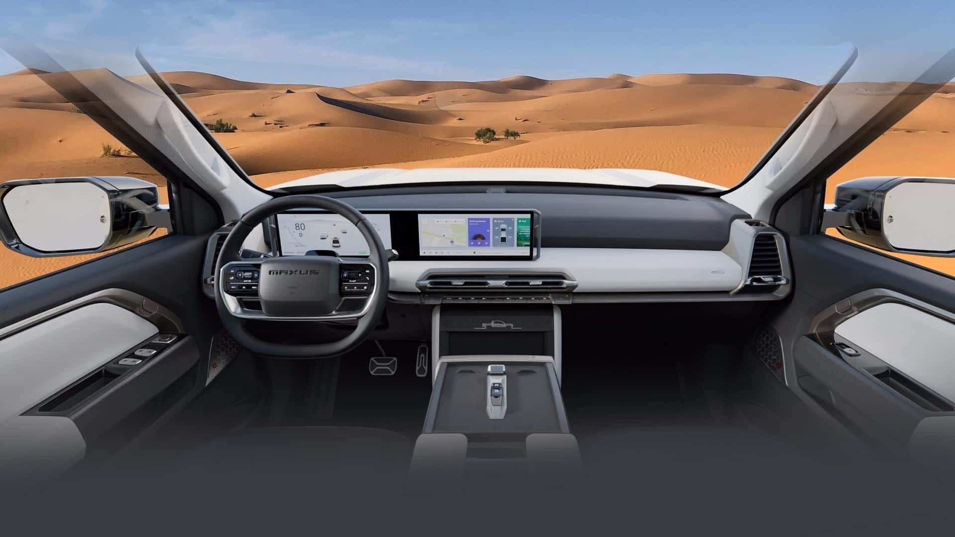 Interieur van de Maxus Interstellar X pick-up truck Interieur van de Maxus Interstellar X pick-up truck