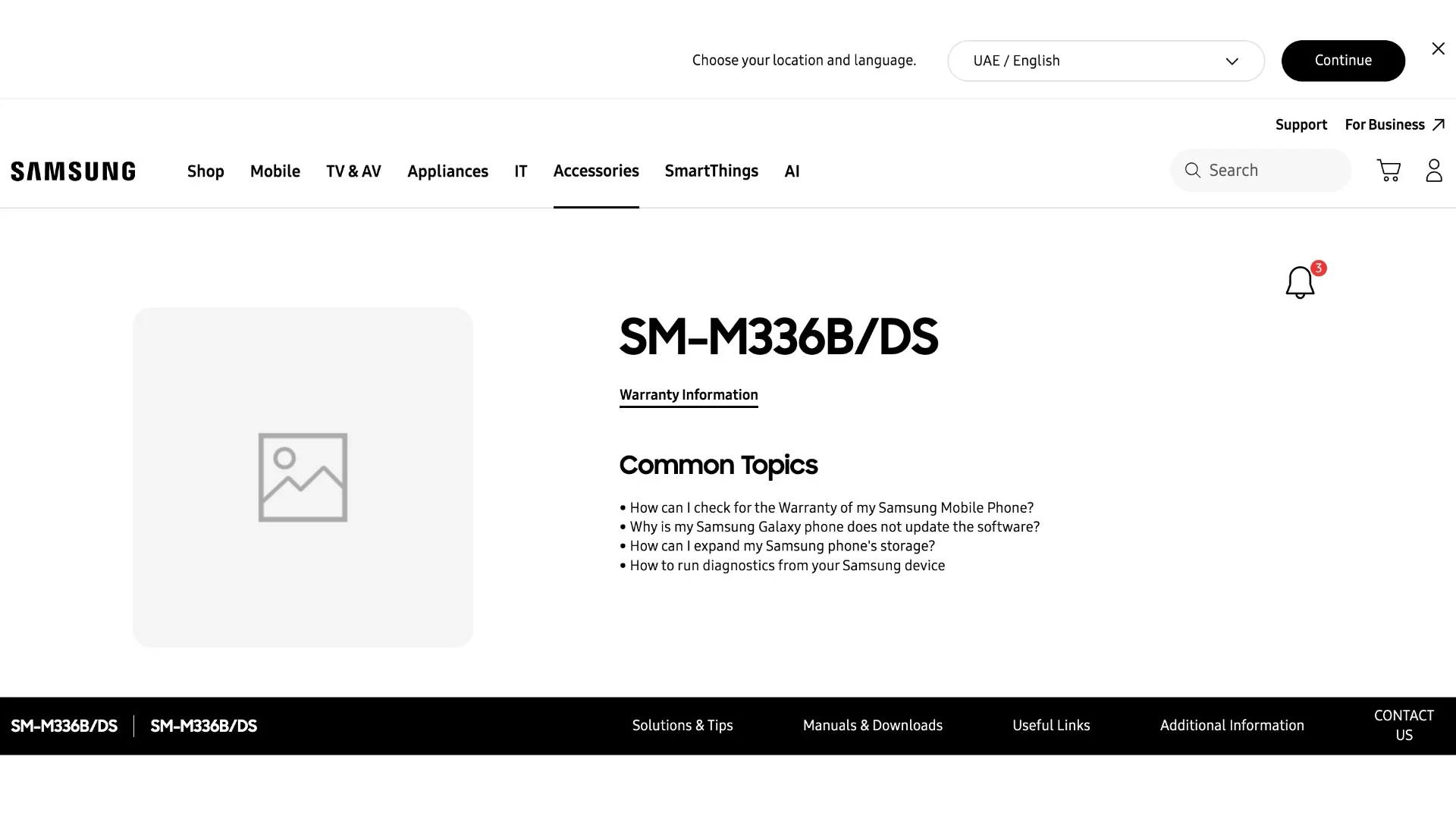 Samsung Galaxy M36 5G op de Samsung-website Samsung Galaxy M36 5G op de Samsung-website