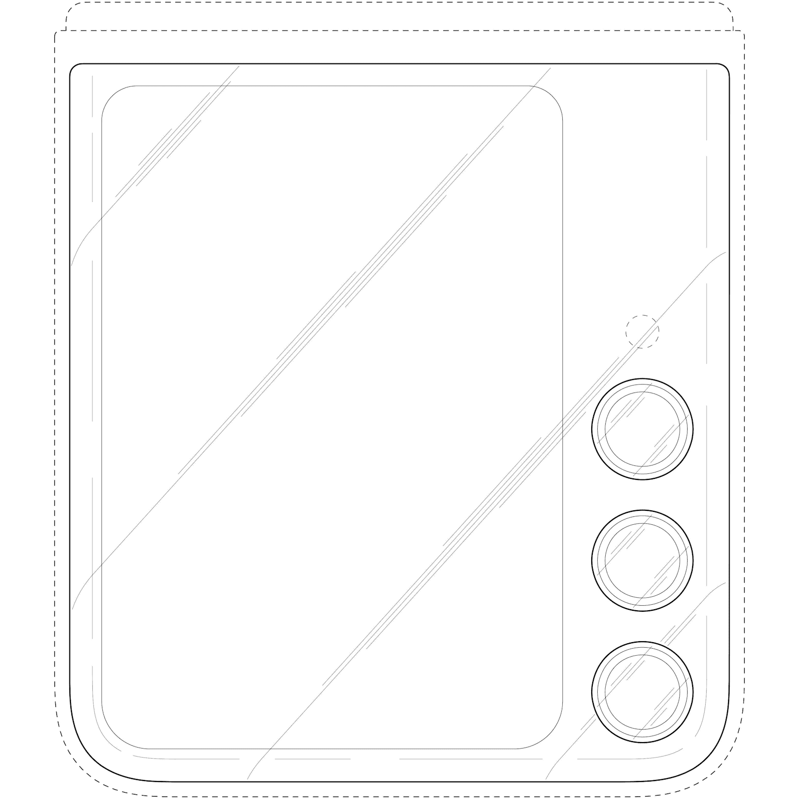 Vooraanzicht van Samsung Galaxy Z Flip 7 met telefoto camera Vooraanzicht van Samsung Galaxy Z Flip 7 met telefoto camera