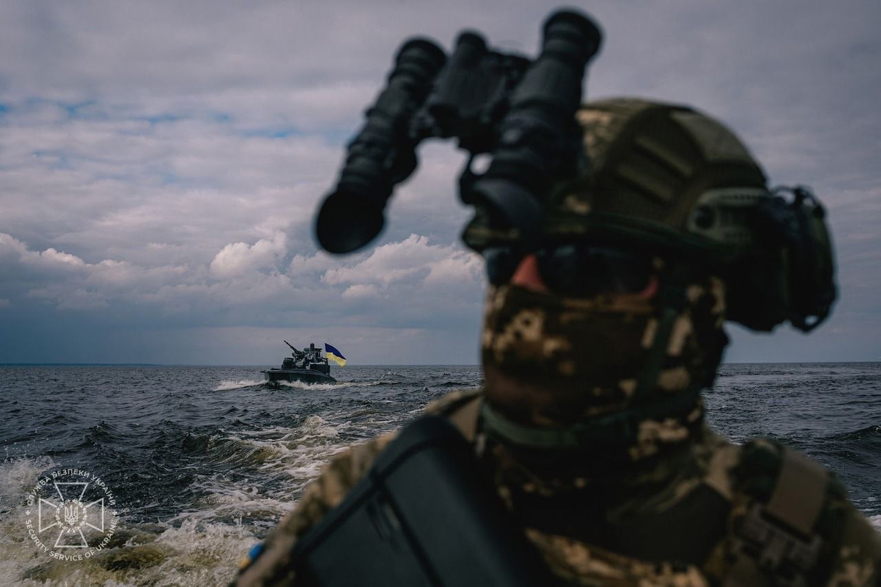 SSU toonde een nieuwe generatie zee-baby-marine-drones: nu met een machinegeweer en MLRS (video)-10 Afbeelding van Sea Baby tijdens navigatie