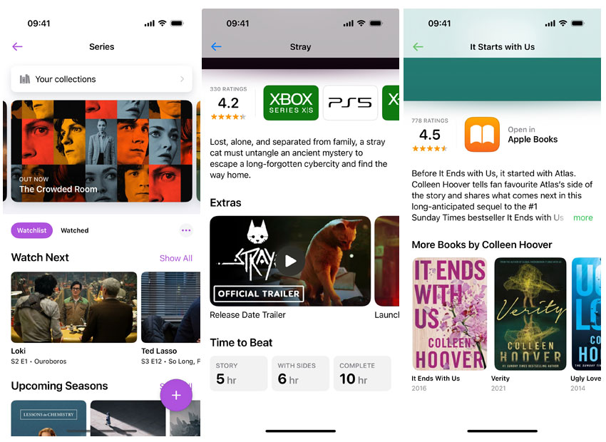 Screenshot van de Sequel-app op de iPhone Screenshot van de Sequel-app op de iPhone