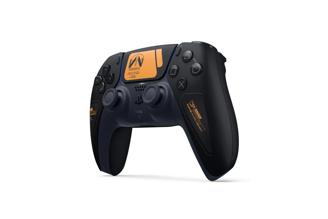 DualSense gamepad met DrawBridge logo DualSense gamepad met DrawBridge logo