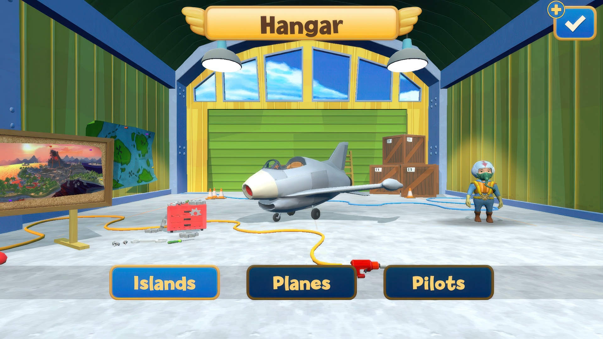Vliegtuig in het spel Stunt Flyer