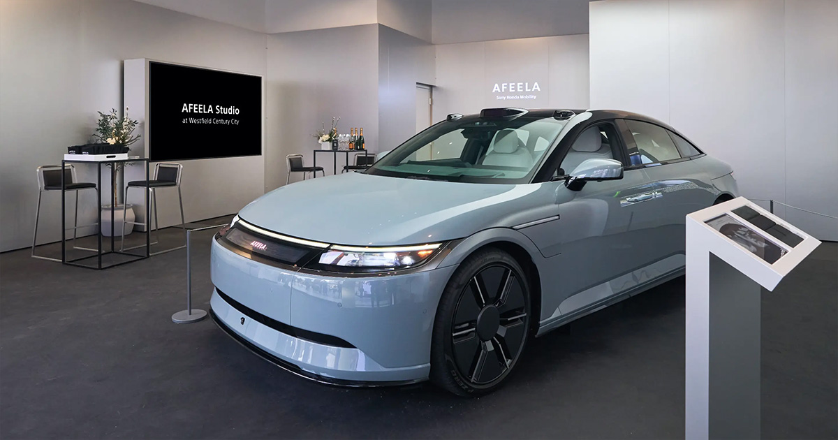 AFEELA 1 in de showroom AFEELA 1 Showroom van Sony en Honda