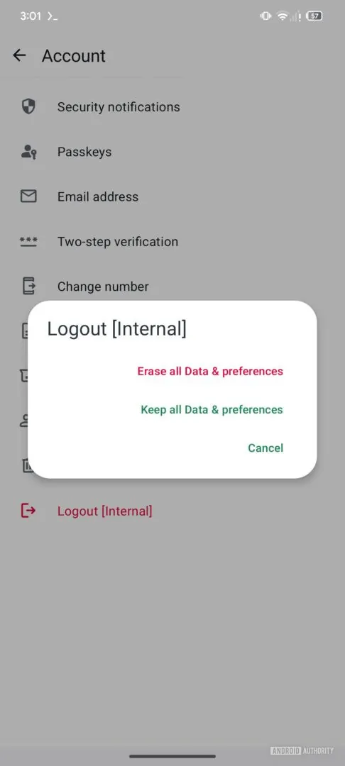 Optie om WhatsApp te verlaten zonder gegevens te verwijderen Optie om WhatsApp te verlaten zonder gegevens te verwijderen