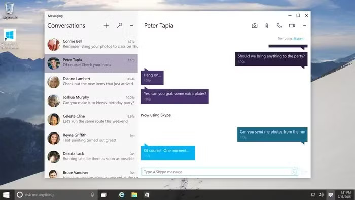 Windows 10 messenger met Skype Windows 10 messenger met Skype