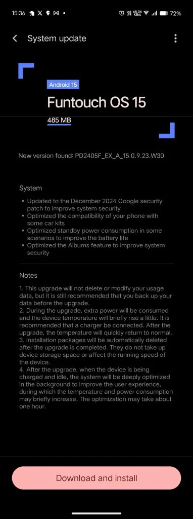 Beveiligde update voor Vivo X200 Pro Beveiligde update voor Vivo X200 Pro